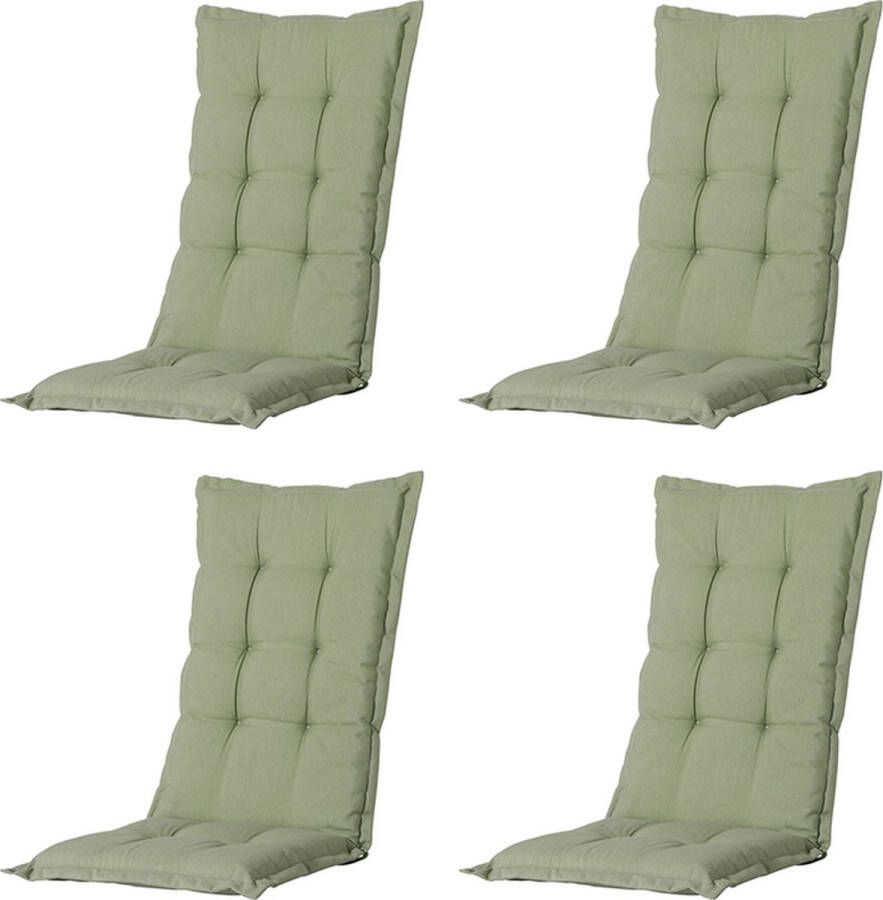 Madison Kussen Lage Rug Panama Sage 105x50 Groen 4 Stuks