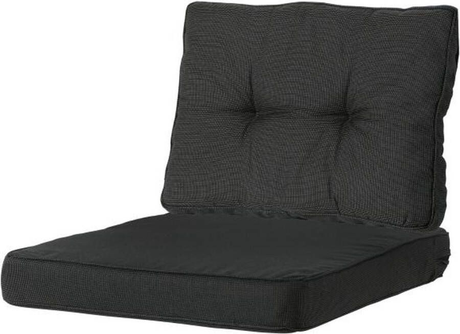 Madison kussenset zit en rug 73x73 73x43 Rib black