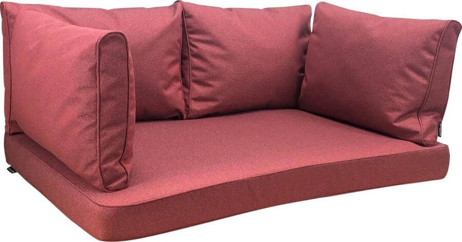 Madison Loungekussen Tuinkussen Palletkussen Rugkussen Waterbestendig 5-delig 120 x 80cm Manchester Rood