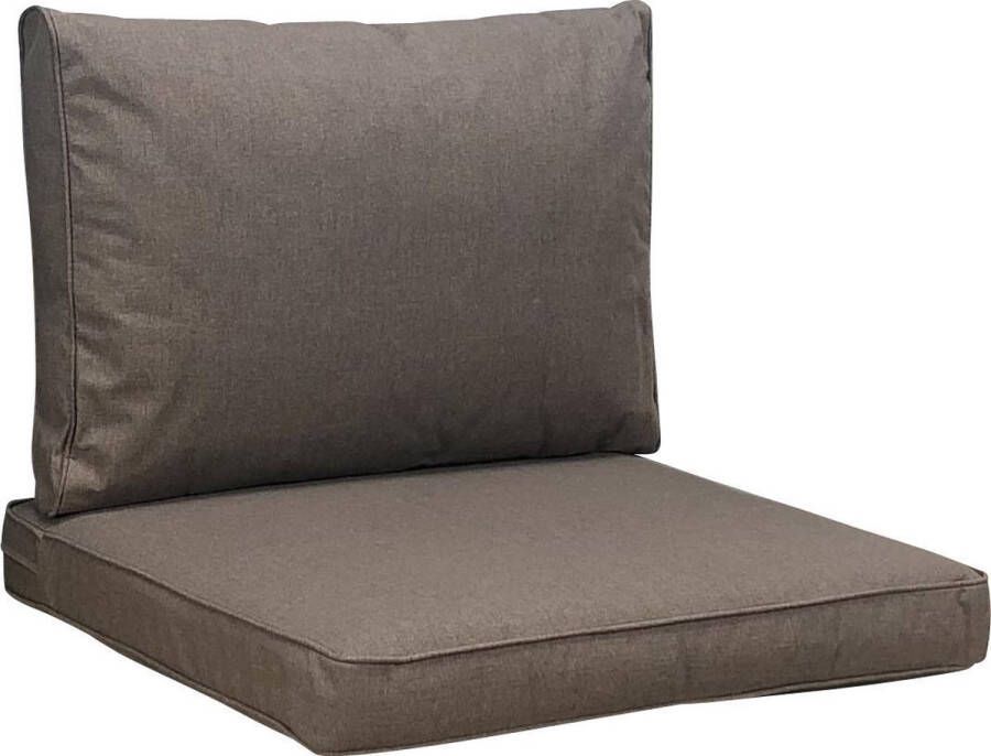 Madison Loungekussen Tuinkussen Zitkussen Rugkussen 2-delig 60 x 60cm Oxford Taupe