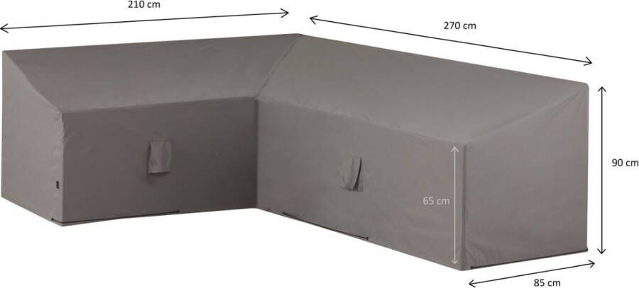 Madison Loungesethoes links 270x210x90 cm grijs