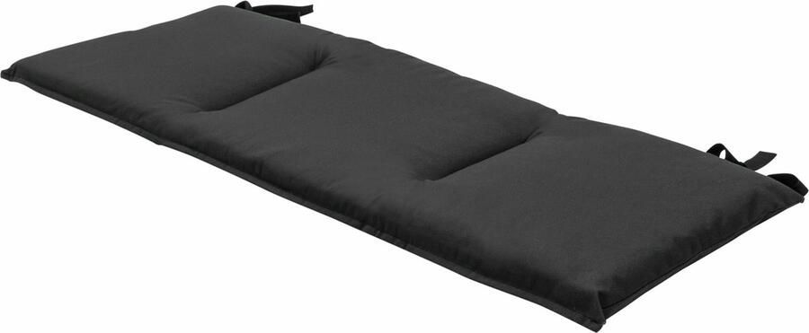 Madison Bankkussen Eco Phantom Black 150x48cm Tuinbankussen Buitenbank Tuinkussen Zwart Weerbestendig