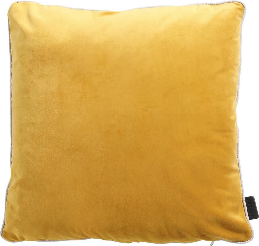 Madison Sierkussen Velvet Yellow Panama Linnen 45X45 Geel