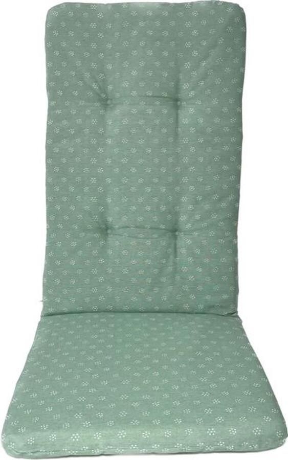 Madison Tuinstoelkussen hoge rug 50x123 cm Little dots mint