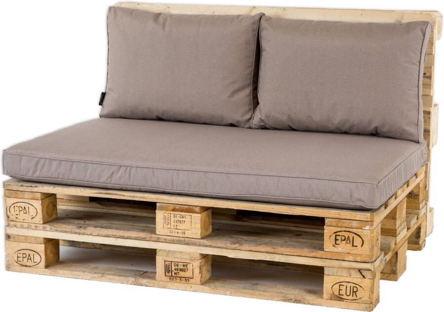 Madison Panama Palletkussenset Lounge Taupe Loungekussen 3 delig 120 x 80cm 60 x 40cm