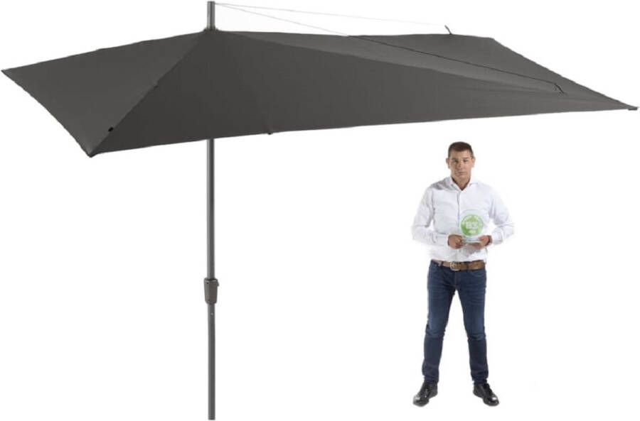 Coppens Madison Assymetric sideway parasol 360 x 220 cm polyester Grey