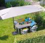 Coppens Madison Assymetric sideway parasol 360 x 220 cm polyester Grey - Thumbnail 3