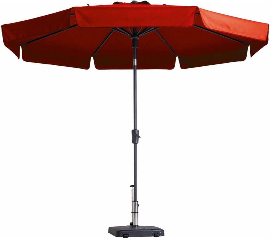 Madison Parasol Flores Luxe rond 300 cm steenrood