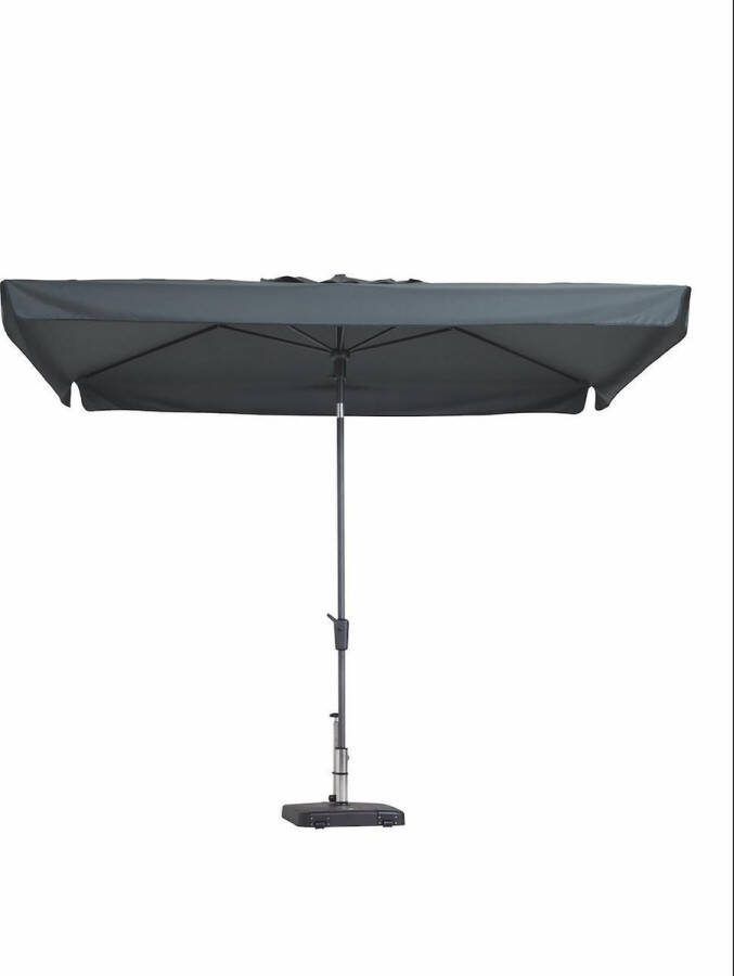 Madison Parasol Rechthoek Grijs 300 x 200 Topkwaliteit parasol Delos kantelbaar