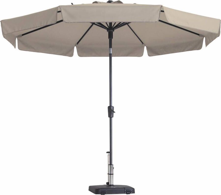 Madison Parasol Rond Ecru 300cm | Flores | Kantelbare en ronde parasol van topkwaliteit