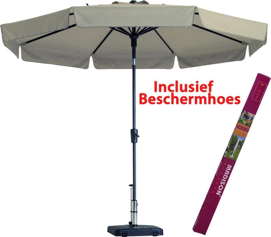 Madison Parasol Rond Ecru incl Beschermhoes Flores
