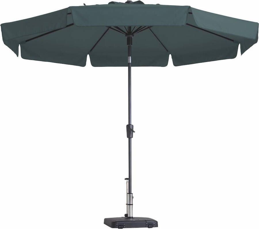 Madison Parasol Rond Grijs 300 Flores | Topkwaliteit ronde en kantelbare parasol