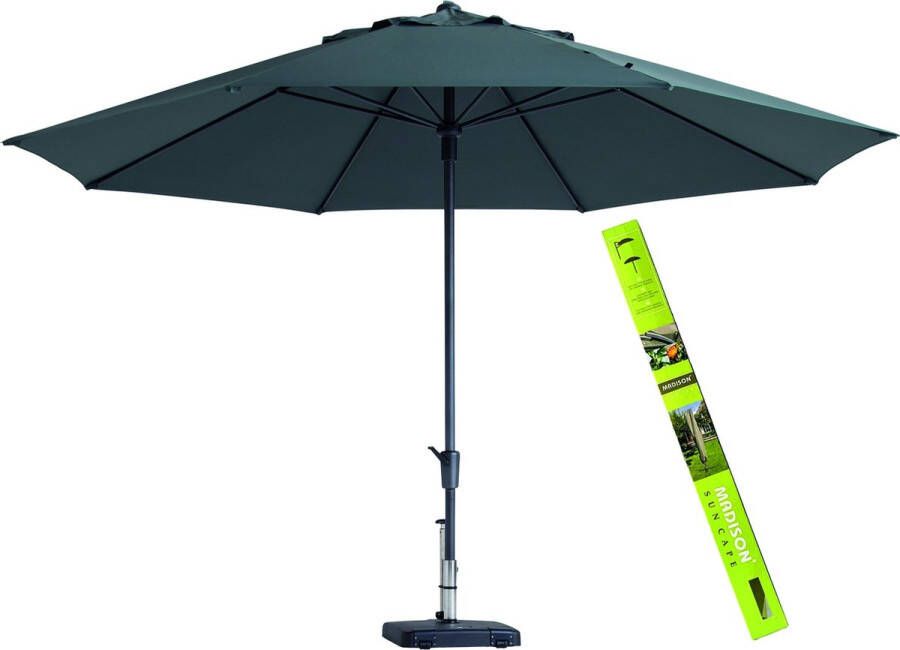 Madison Parasol Rond Grijs Timor 400cm incl Beschermhoes