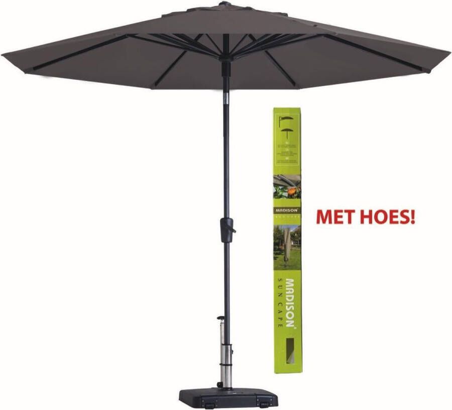 Madison Parasol Rond met hoes 300 cm Taupe