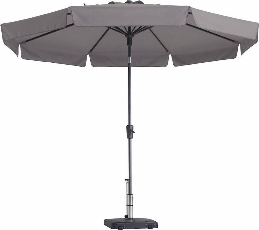 Madison Parasol Rond Taupe 300cm | Flores | Topkwaliteit kantelbare en ronde parasol