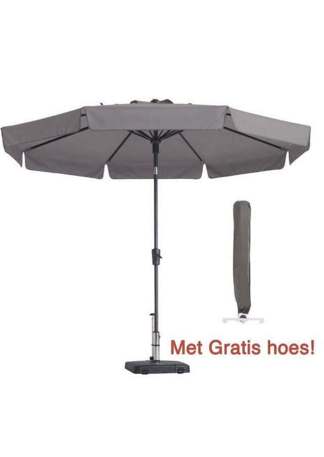 Madison Parasol Rond Taupe 300cm met hoes Dublin