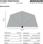 Madison Balkon Parasol Sun Wave 270x150 cm Grijs Rechthoek - Thumbnail 1