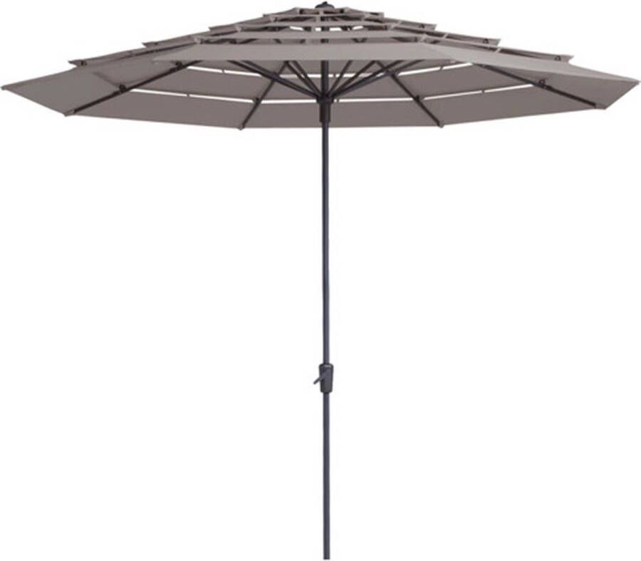 Madison Parasol Syros Open Air Round Taupe 350cm Grijs