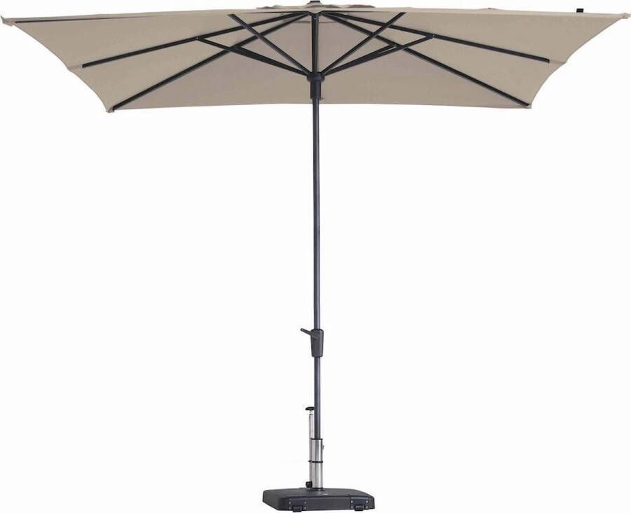 Madison Parasol vierkant New York Ecru | Topkwaliteit parasol | Afmeting vierkante parasol is 280 x 280 cm | TÜV gecertificeerd