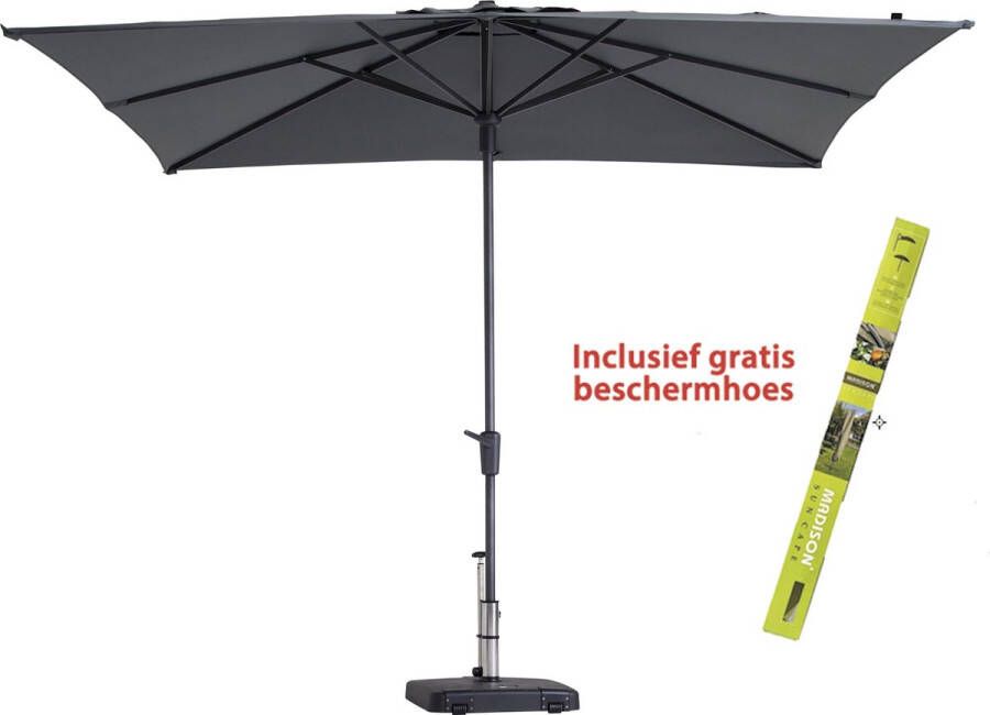 Madison Parasol Vierkant Syros Grijs Incl Beschermhoes