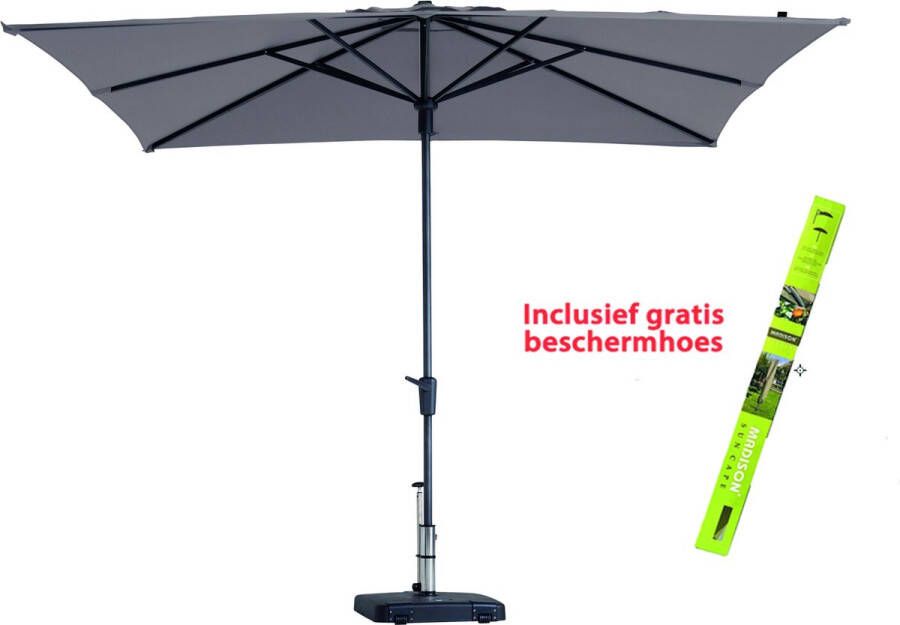 Madison Parasol Vierkant Syros Taupe incl Beschermhoes