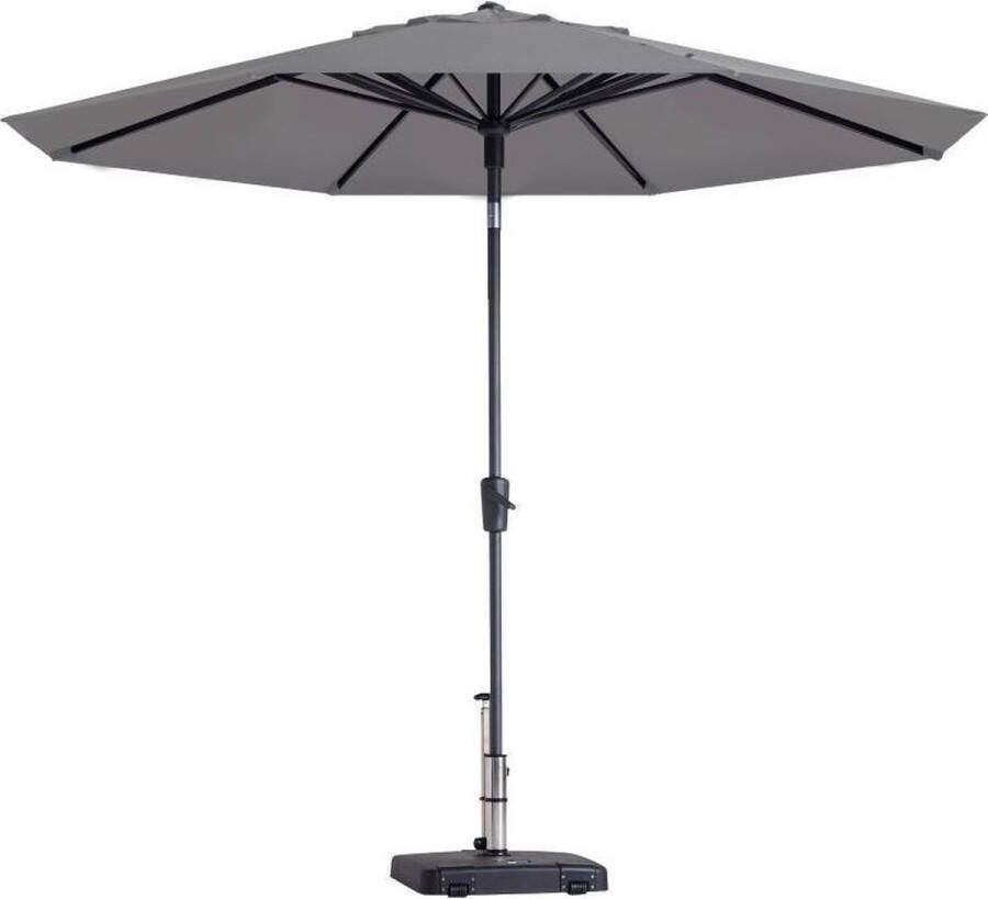 Madison Paros Luxe Ronde Parasol 300cm Licht Grijs