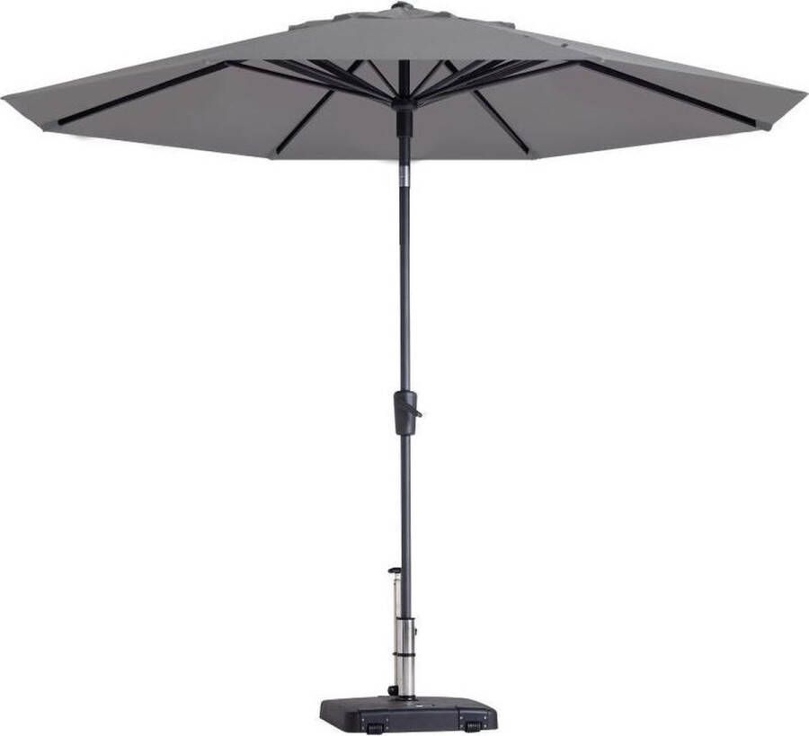 Madison Paros Luxe Ronde Parasol 300cm Licht Grijs