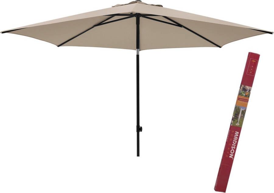 Madison Ronde parasol ecru 300 cm met beschermhoes | Elba Parasol rond en kantelbaar