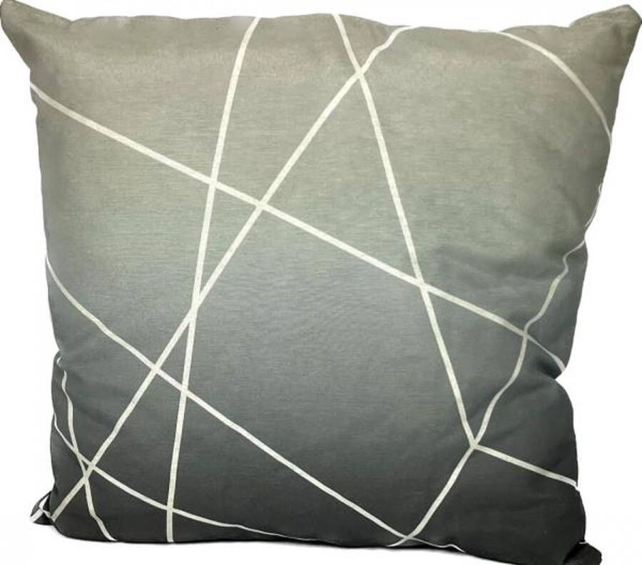 Madison sierkussen 45x45 cm Crooked stripes light grey