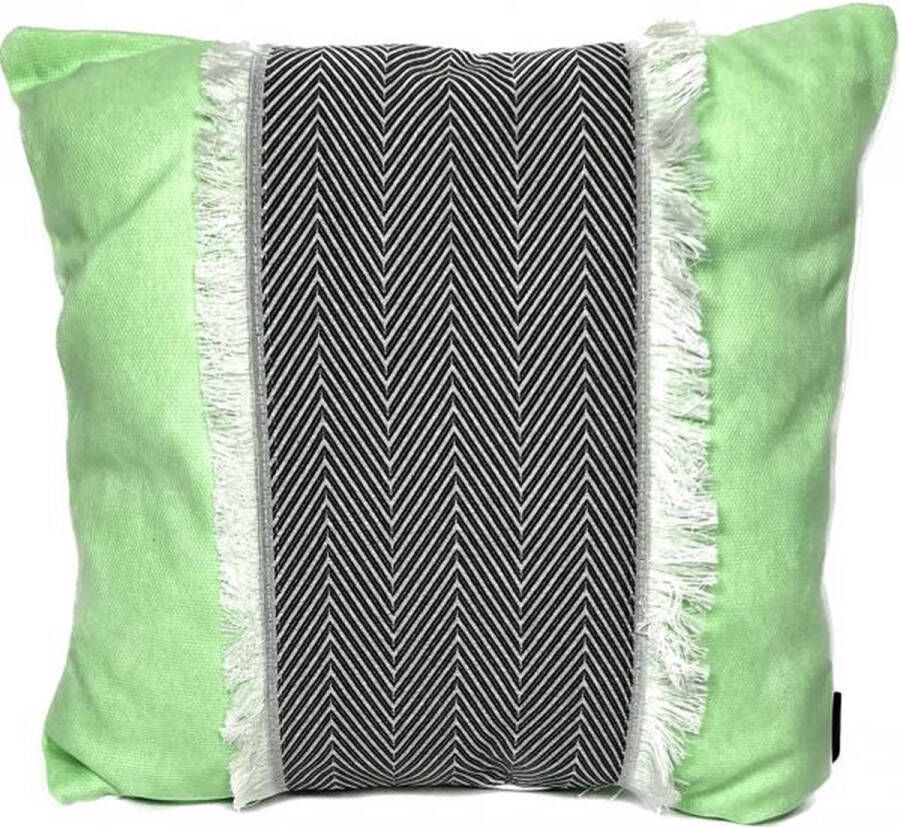 Madison Sierkussen 45x45 cm Stripe fring pistache