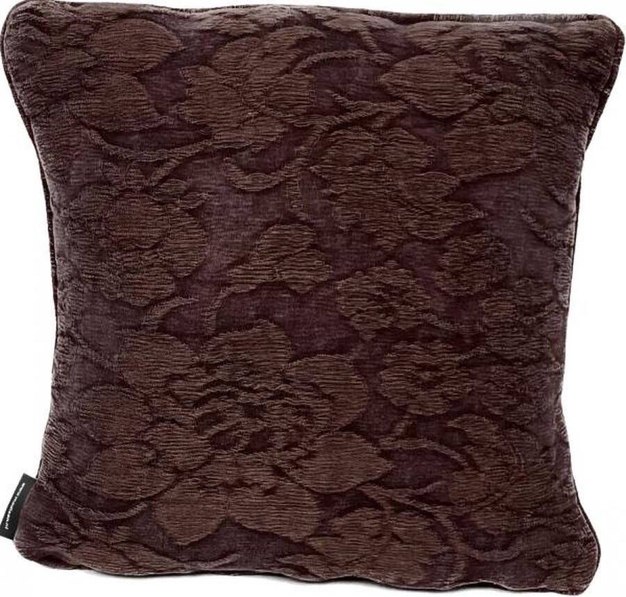 Madison sierkussen 45x45 cm Vague flower bordeaux