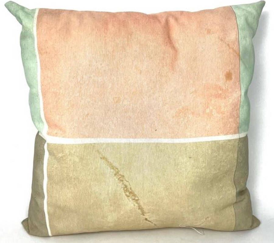 Madison sierkussen 50x50 cm Block taupe pink