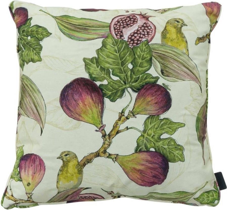 Madison Sierkussen 50x50 Piping outdoor Jasmijn beige