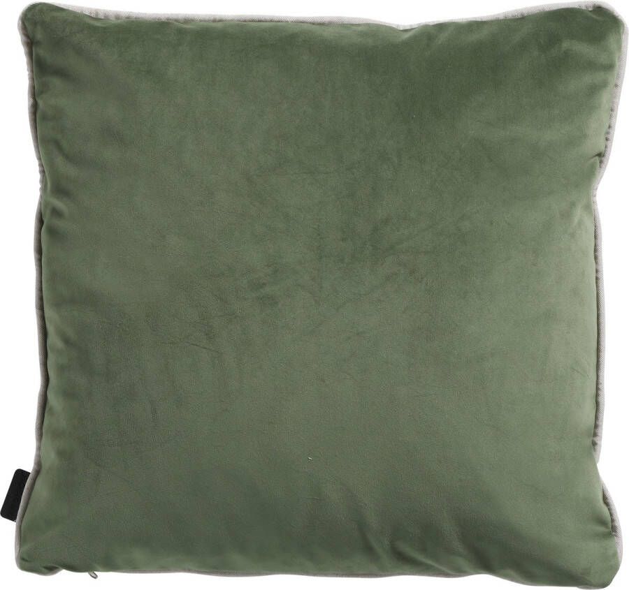 Madison Sierkussen Velvet Army Green Panama Linnen 45X45 Groen