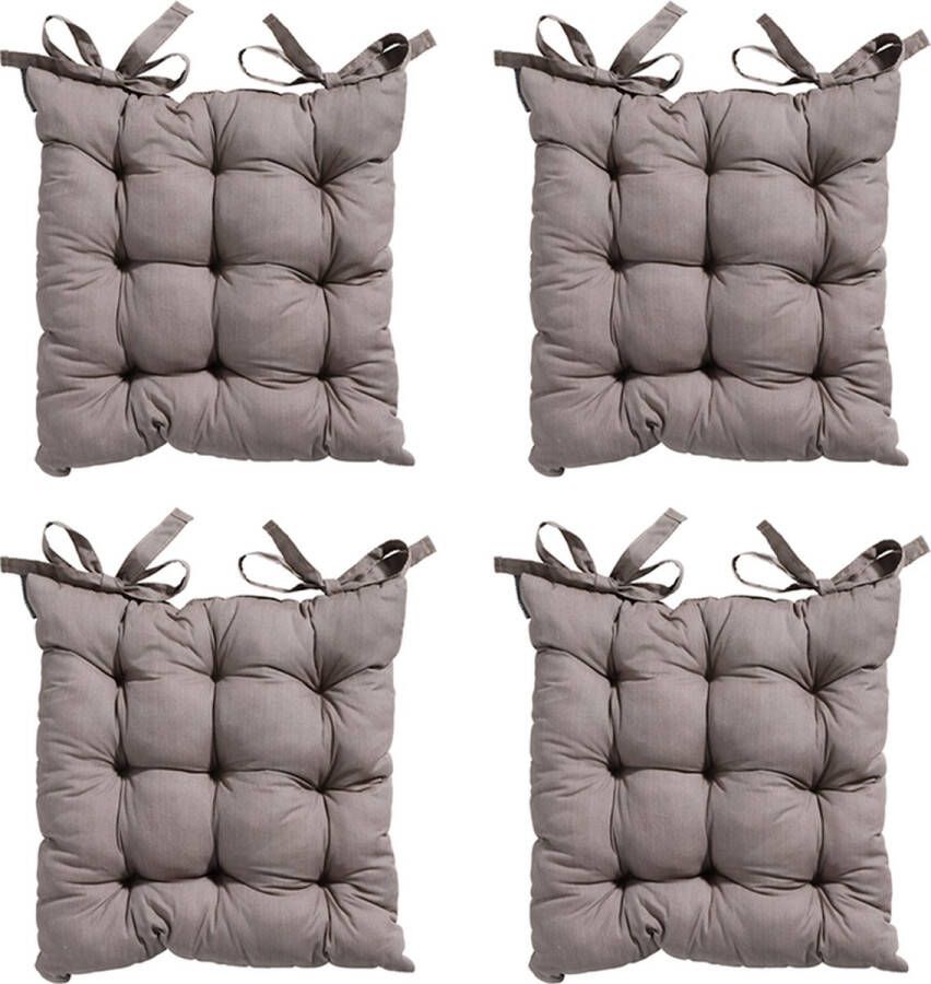 Madison Toscane Kussen Basic Taupe 46x46 Bruin 4 Stuks