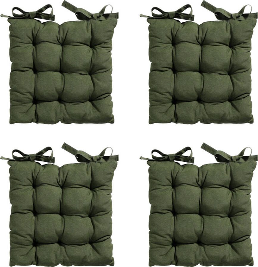 Madison Toscane Kussen Panama Green 46x46 Groen 4 Stuks