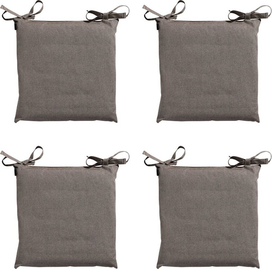 Madison Toscane Zitkussen Outdoor Oxford Taupe 46x46 Bruin 4 Stuks