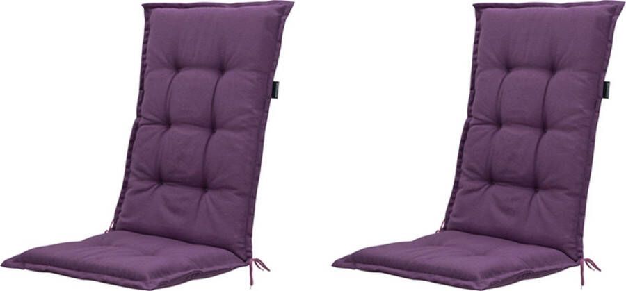Madison Tuinkussen Hoge Rug Panama Purple 123x50cm 2 Stuks