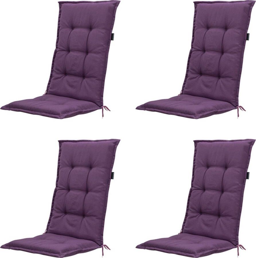 Madison Tuinkussen Lage Rug Panama Purple 105x50cm 4 Stuks