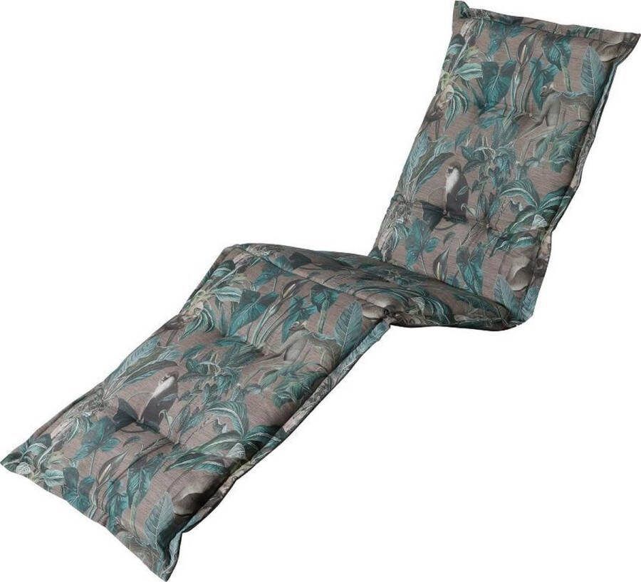 Madison Tuinkussen Loungekussen 200 x 60cm Floris Grijs Ligbedkussen