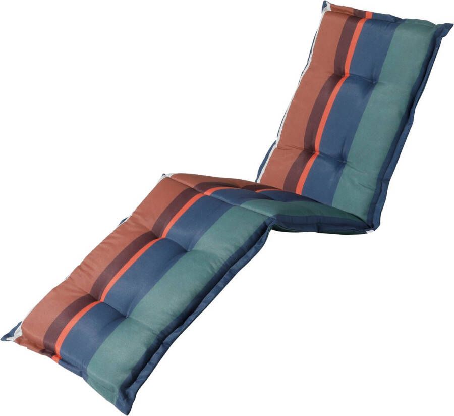 Madison Tuinkussen Loungekussen 200 x 65cm Stripe Blauw Ligbedkussen