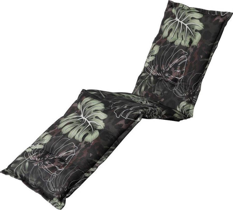 Madison Tuinkussen Loungekussen 200 x 60cm Elvira Zwart Ligbedkussen