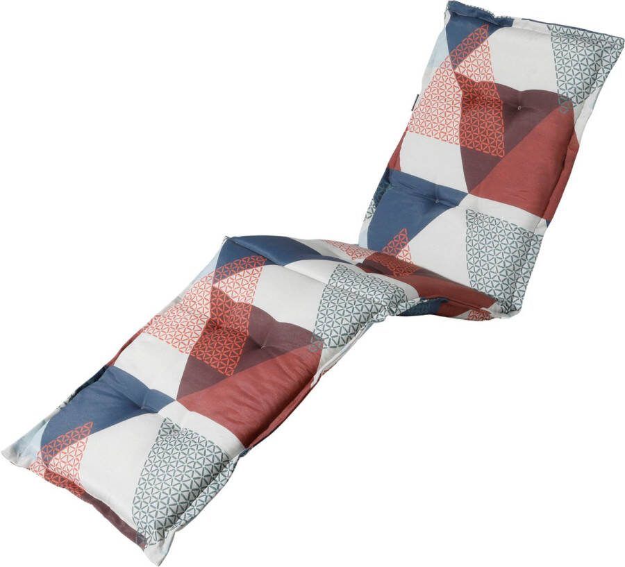 Madison Tuinkussen Loungekussen 200 x 60cm Triangle Blauw Ligbedkussen