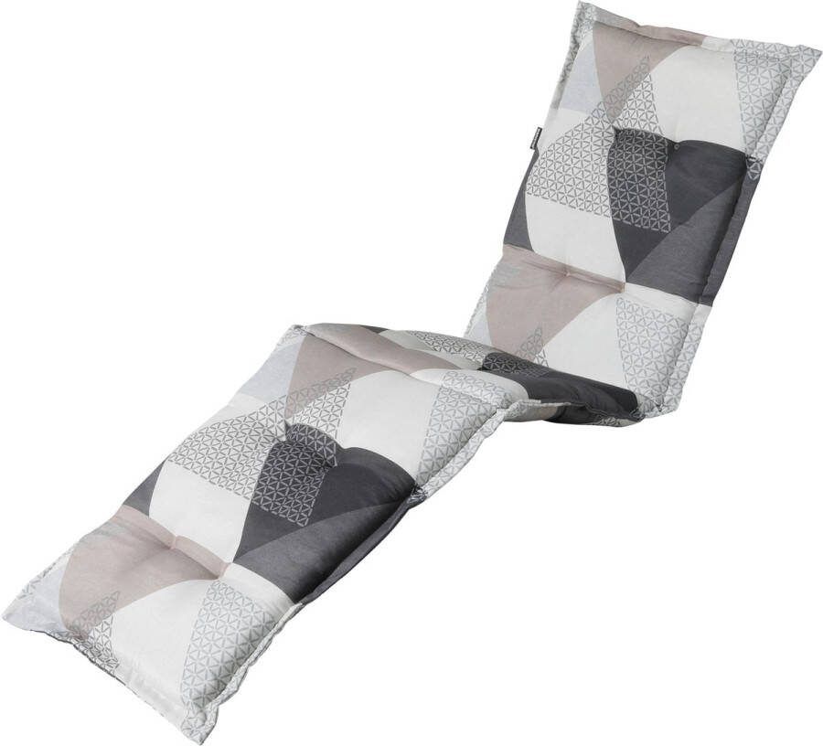 Madison Tuinkussen Loungekussen 200 x 60cm Triangle Grijs Ligbedkussen