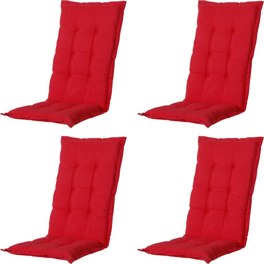 Madison Tuinkussens Hoge Rug Panama Red 123x50 Rood 4 Stuks