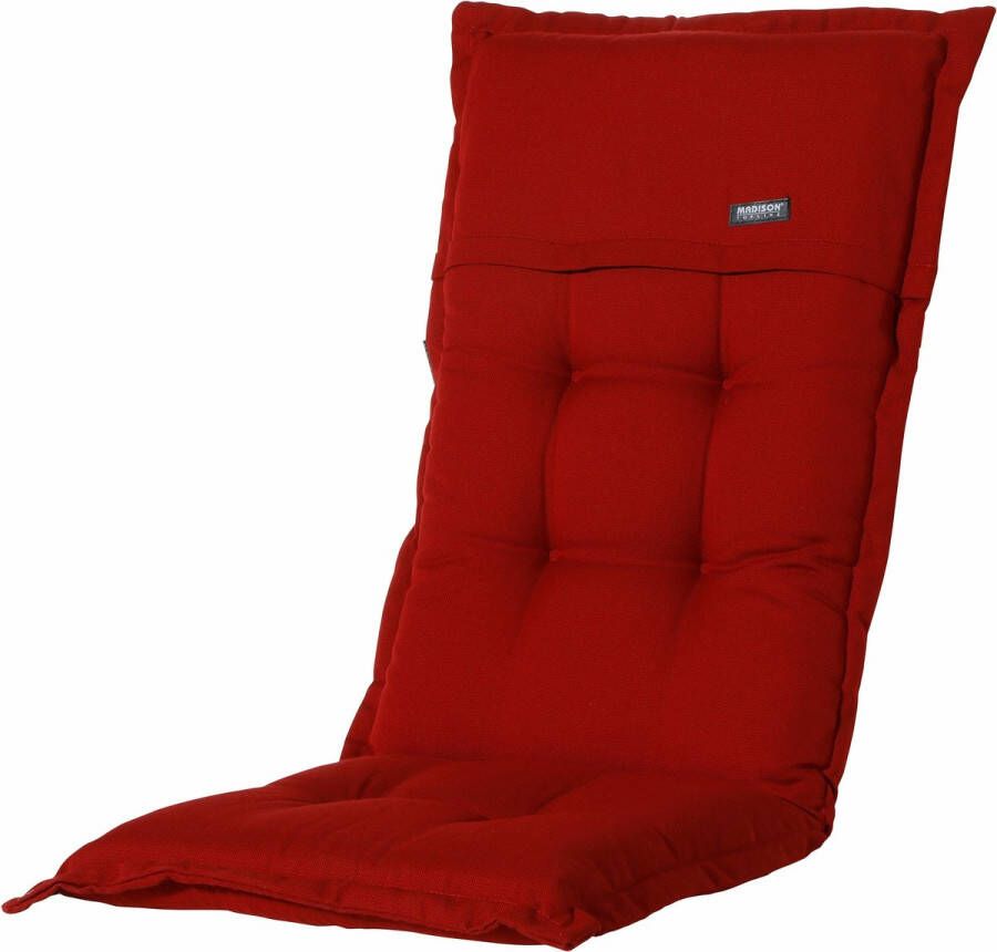 Madison Tuinstoelkussen 123cm x 50cm Rib Rood Tuinkussen