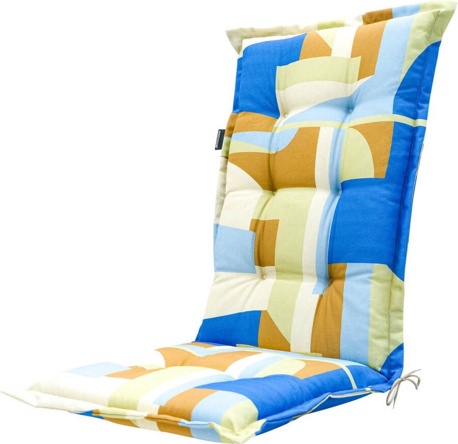 Madison Tuinstoelkussen Hoge Rug 123x50 Multicolor Patch Azur