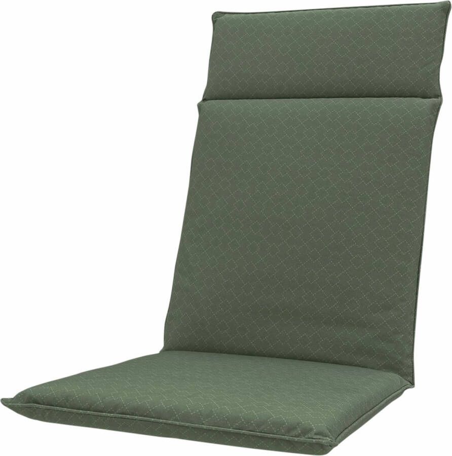 Madison Tuinstoelkussen hoge rug 50x120 cm Check green