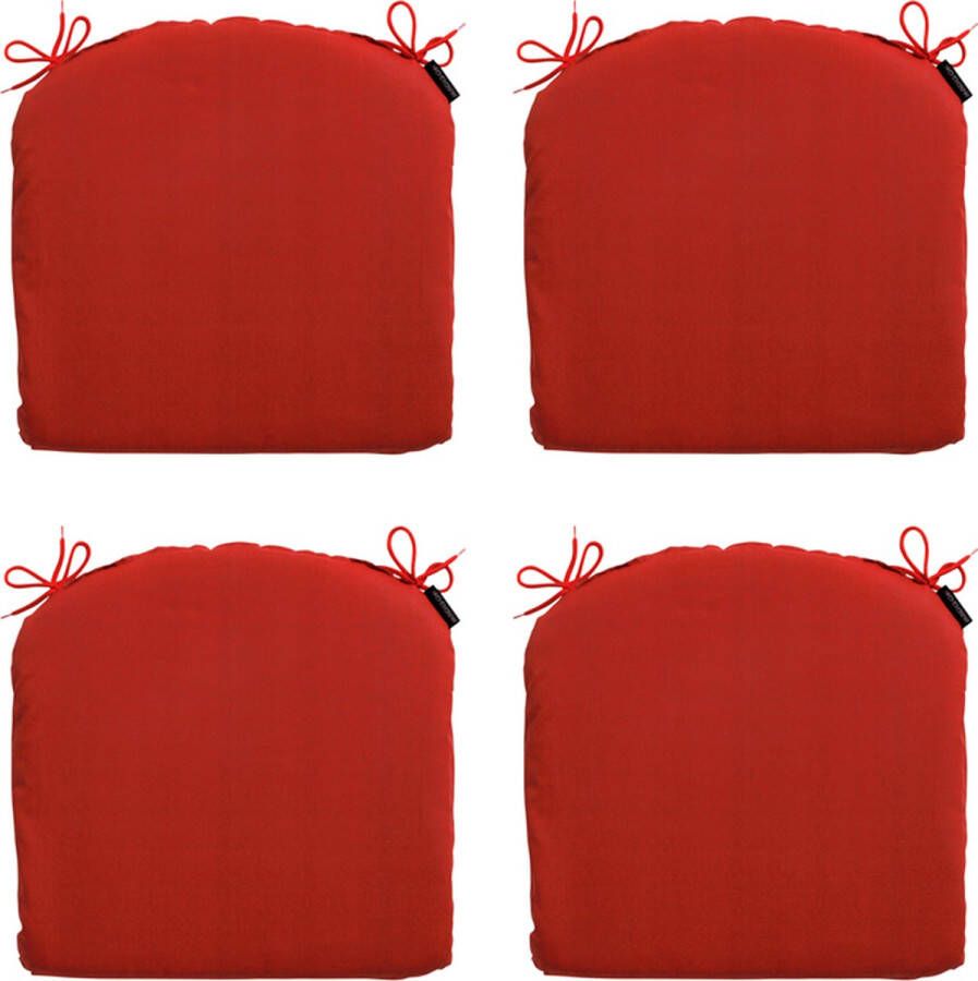 Madison Zitkussen Basic Red 46x48 Rood 4 Stuks