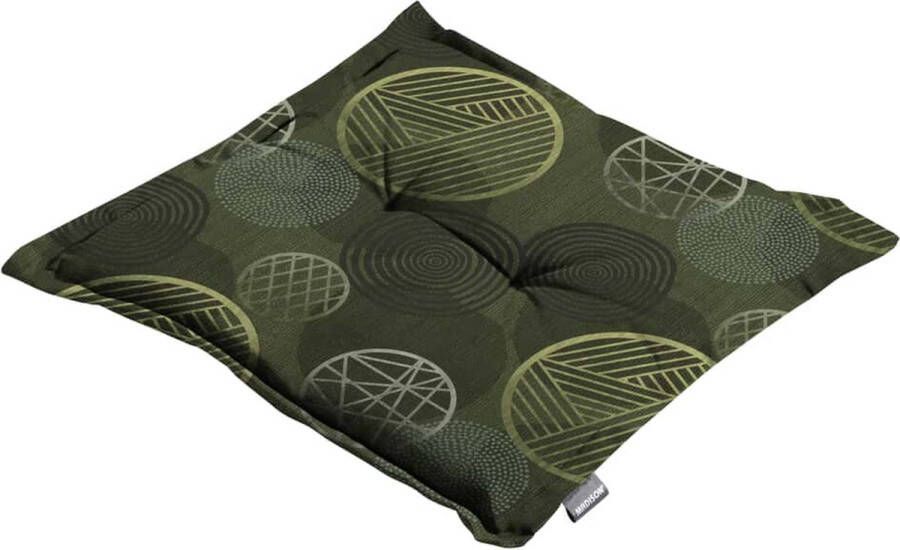 Madison Zitkussen Hocker Circle Green 50x50 Groen